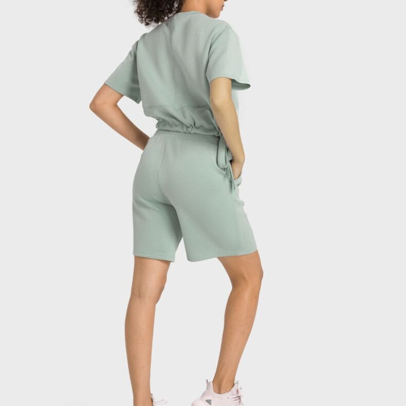 Soft short-sleeved loose casual sports suit